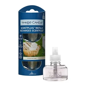 Yankee Candle set di 2 ricariche per profumatore elettrico Clean Cotton