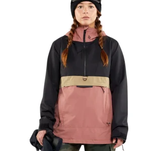 Chaqueta de snowboard Mujer Volcom Ashfield Pullover - Earth Pink