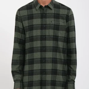 Camisa Volcom Caden Plaid - Black