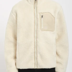 Sudadera con Cremallera Volcom Muzzer Fuzzar Sherpa - Dirty White