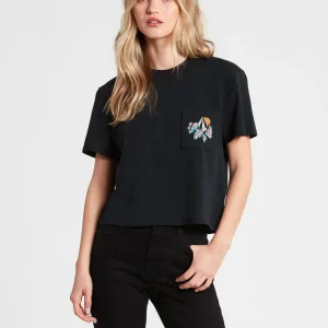 Camiseta Chica Volcom Pocket Dial Tee Black