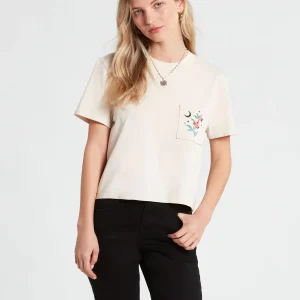 Camiseta Chica Volcom Pocket Dial Tee Bone