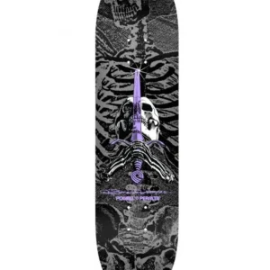 Powell Peralta Skull & Sword Silver Skateboard Deck - 8.5 x 32