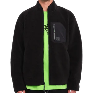 Sudadera con cremallera Volcom Muzzer Fuzzar Zip - Black