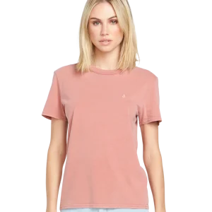 Camiseta de chica Volcom Solid Stone Emb Tee - Mauve Rose