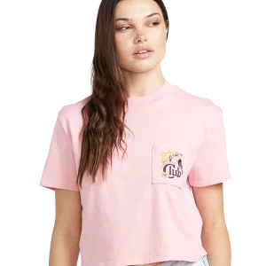 Camiseta de chica Volcom Pocket Dial Tee - Guava