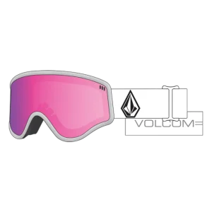 Gafas de nieve Volcom Yae Matte White - Pink Chrome